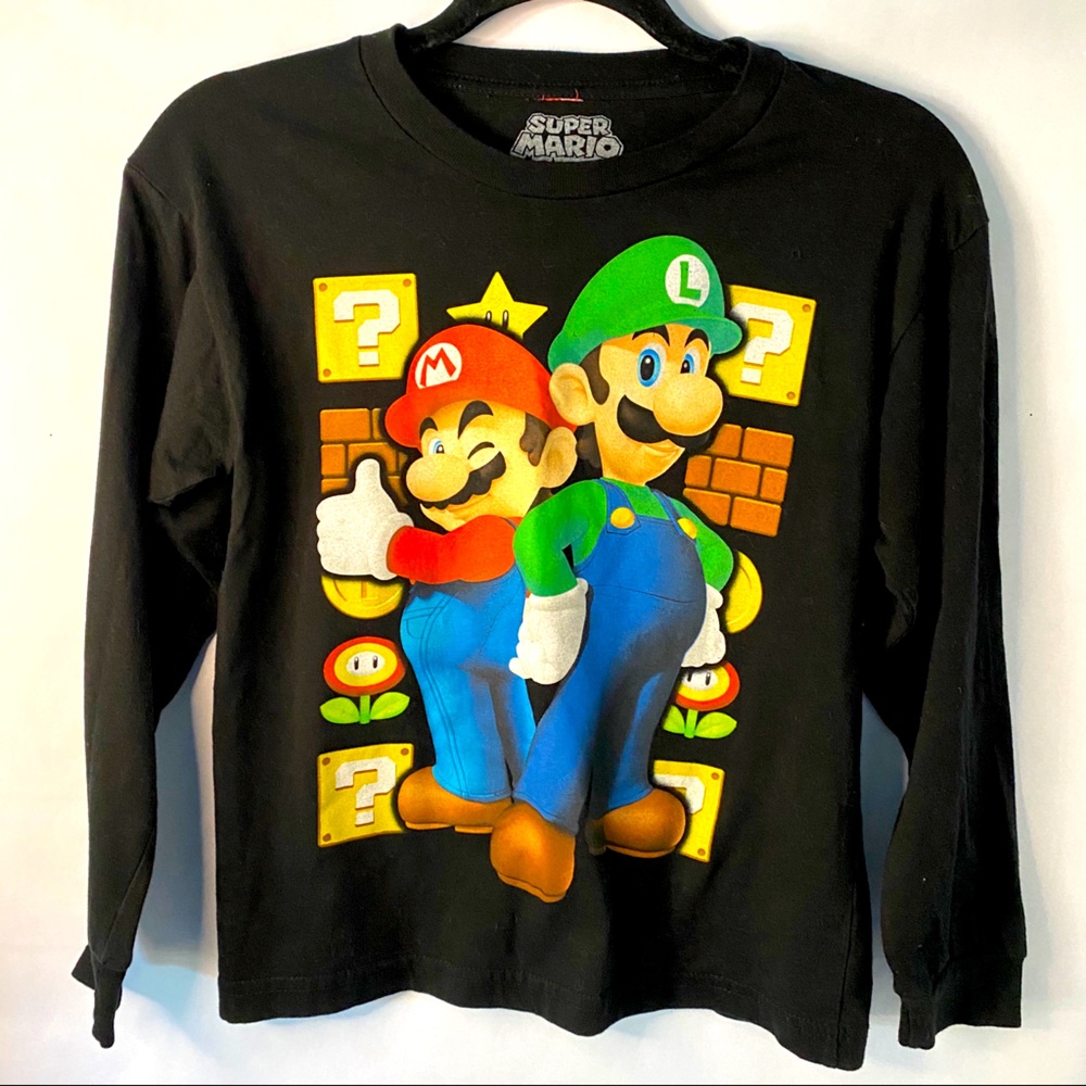 Super Mario with Luigi long sleeve shirt.
